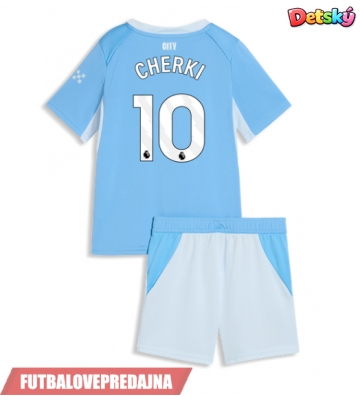 Lacne Dětský Futbalové dres Manchester City Rayan Cherki #10 2026-27 Krátky Rukáv - Domáci (+ trenírky)